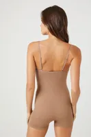 Women's Seamless Cami Romper in Mocha, M/L