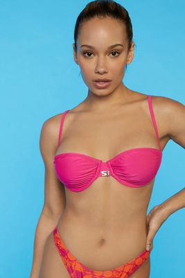 Women's Sports Illustrated Bikini Top Shocking Pink