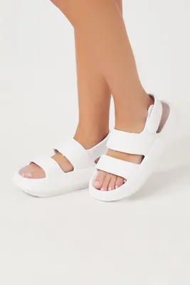 Women's Dual-Strap Sandals in White, 10