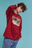 Men Airwalk Skateboard Long-Sleeve Tee in Burgundy Large