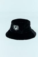 Men Phat Farm Plush Bucket Hat in Black/White