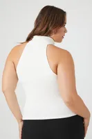 Women's Sleeveless Turtleneck Top 2X