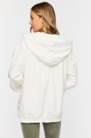 Women's Fleece Zip-Up Hoodie in Cream Medium