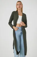 Women's Duster Cardigan Sweater in Olive Small