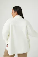 Women's Drop-Sleeve Shacket in Ivory, 3X