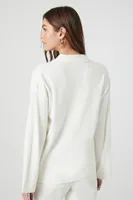 Women's Ribbed Knit Long-Sleeve Shirt Small