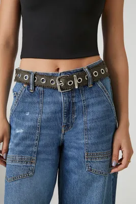 Giani Bernini Womens Size XL Logo Keeper Skinny Waist Belt Faux