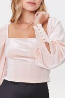 Women's Smocked Crop Top Blush