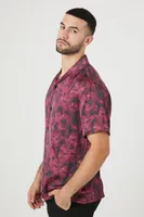 Men Satin Abstract Print Shirt