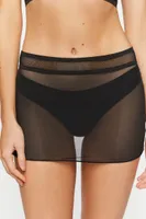 Women's Sheer Mesh Lingerie Skirt in Black Small