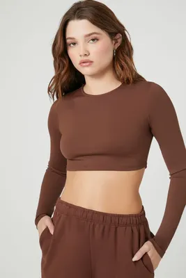 Women's Contour Sculpt Long-Sleeve Crop Top