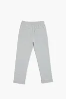 Kids Drawstring Pants (Girls + Boys) in Light Grey, 9/10