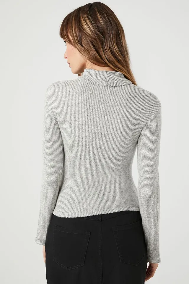 Women's Ribbed-knit turtleneck top