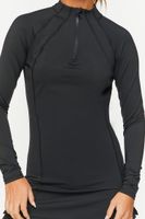 Women's Active Half-Zip Pullover in Black Small