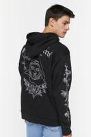 Men Embroidered Buena Suerte Hoodie in Black, XXL