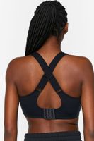 Women's High Impact Crisscross Sports Bra in Black, XS