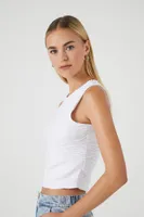 Women's Textured Knit Cropped Tank Top