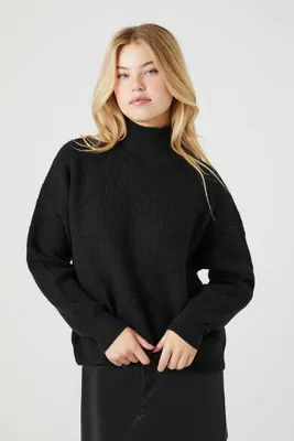 Women's Ribbed Knit Turtleneck Sweater