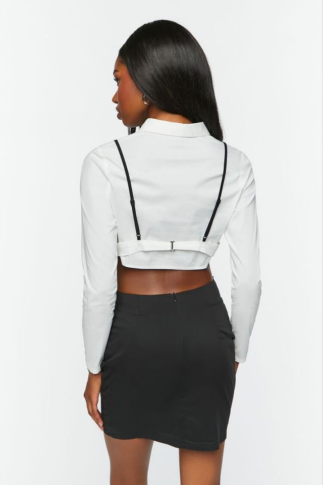 cropped shirt over dress Cropped Shirt Over Dress