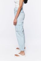 Women's Mid-Rise Cargo Joggers in Powder Blue Large