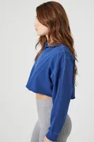 Women's Cropped Fleece Half-Zip Pullover