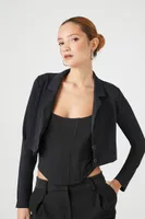 Women's Notched Cropped Blazer