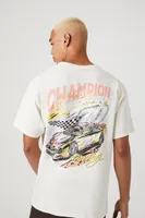 Men Champion Speedway Graphic Tee in Taupe, XXL