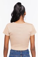 Women's Seamless Cutout Cropped T-Shirt in Walnut Small