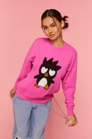 Women's Hello Kitty & Friends Badtz-Maru Sweater in Pink Medium