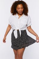 Women's A-Line Mini Skirt in Black/White, 0X