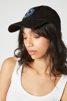 Palm Beach Embroidered Baseball Cap in Black/Blue