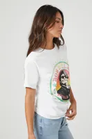 Women's Prince Peter Bob Dylan Graphic T-Shirt in White, XL