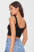 Women's Ribbed Seamless Bralette Black