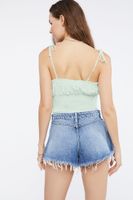 Women's Tie-Strap Cami Bodysuit in Mint Small