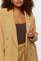 Women's Textured Double-Breasted Blazer in Safari, 0X