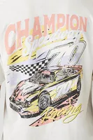 Men Champion Speedway Graphic Tee in Taupe, XXL