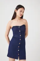 Women's Denim Tube Mini Dress