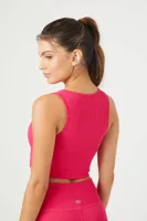 Women's Seamless Longline Sports Bra Hibiscus