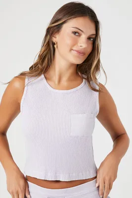 Women's Thermal Pajama Tank Top in Heather Lavender Small