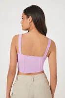 Women's Sweetheart Bustier Crop Top in Amethyst Medium