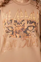 Women's Def Leppard Graphic Pullover Brown