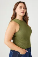 Women's Sweater-Knit Sleeveless Top