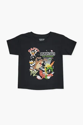 Kids Marvin Looney Tunes Graphic T-Shirt (Girls + Boys) in Black, 9/10