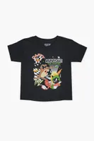 Kids Marvin Looney Tunes Graphic T-Shirt (Girls + Boys) in Black, 9/10