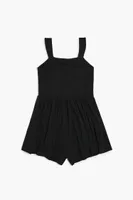 Girls Sleeveless Romper (Kids) in Black, 13/14