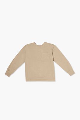 Kids Patch Pocket Top (Girls + Boys) in Tan, 13/14