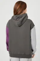 Women's Los Angeles California Colorblock Hoodie in Grey Small