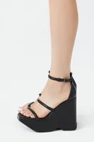 Women's Strappy Caged Wedge Heels