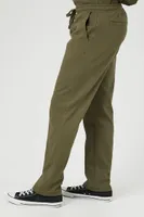 Men Cotton-Blend Slim-Fit Drawstring Pants