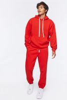 Men Basic Drawstring Joggers in Red Large